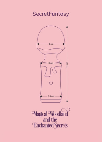 Минивибромассажер SecretFuntasy violet - CherryLove FairyGasm (332209334)