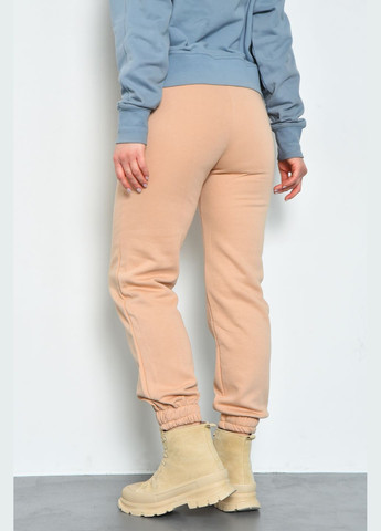 Спортивні штани жіночі на флісі бежевого кольору Let's Shop (285692212)