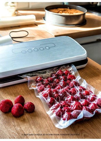 Пакети для вакууматора 25см гофрована плівка 5м у рулоні змінна плівка для вакуумного пакувальника (3 шт) 73729 OnePro (362382684)