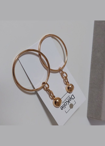Висячі сережки круглі з ланцюжком BS039 DeKolie (332622488)