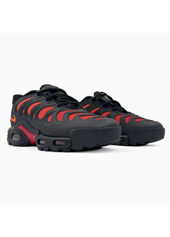 Черные демисезонные кроссовки мужские nike air max plus drift red / black найк аир макс тн плюс No Brand
