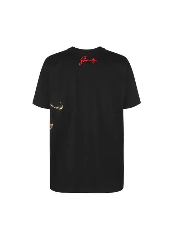 Чорна футболка oversize з принтом лев, чорна (оригінал) з коротким рукавом Givenchy