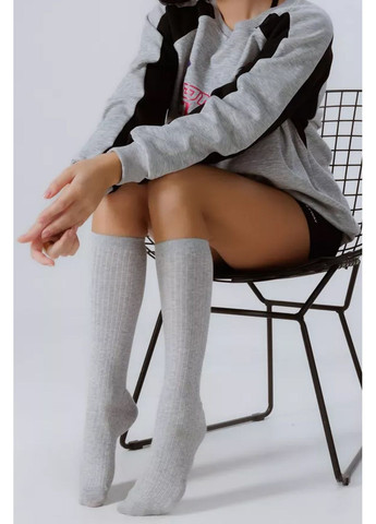 Сірі гольфи жіночі бавовняні в рубчик master 2751 Master Step (351582900)