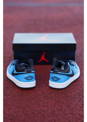 КРОСІВКИ ЖІНОЧІ NIKE AIR JORDAN 1 LOW UNIVERSITY BLUE BLACK НАЙК АІР ДЖОРДАН No Brand чорні демісезони (367171270)