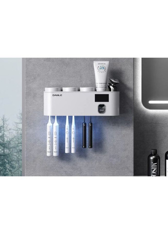 Тримач для зубних щіток Oral Health з УФстерилізацією та дозатором зубної пасти No Brand - (362947639)