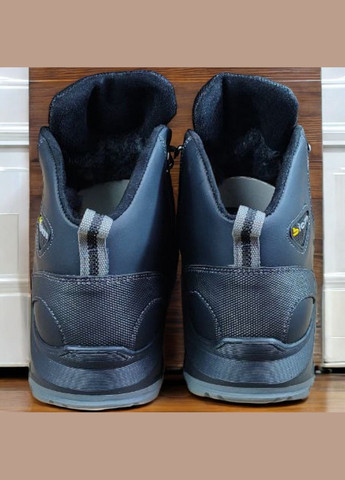 Зимові шкіряні черевики, кросівки чоловічі чорні утеплені з натуральної шкіри на хутрі зиму 40-45 No Brand (308249527)