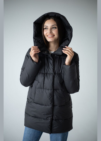 Чорна зимня жіночий пуховик зимовий SK