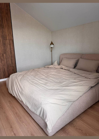 Комплект постільної білизни Євро 200х220 наволочка 50х70 2шт Капучино (П4К-al-sikel-var-007) No Brand (342097417)