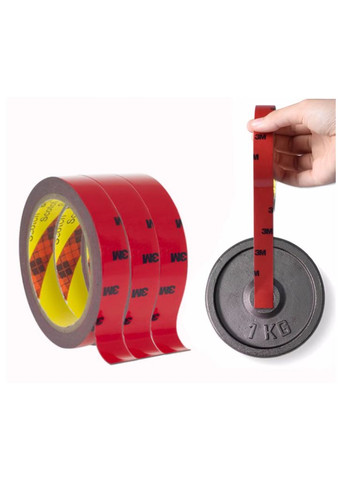 Двостороння клейка стрічка 3M 420C ширина 18мм довжина чорний 3М (326065838)