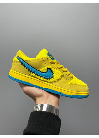 Блакитні Осінні кросівки чоловічі nike sb dunk x grateful dead bears найк сб данк No Brand