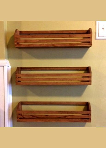 Настінна книжкова полиця з дерева Атлас 80 капучино (КПГ-800709) No Brand (328076186)