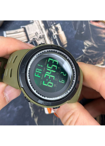 Годинник 1251AG Military для чоловіків водонепроникний спортивний електронний з будильником і секундоміром ProDobro (367266580)