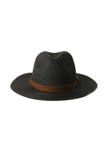 Шляпа федора женская бумага черная BAY LuckyLOOK 376-053 (289478307)