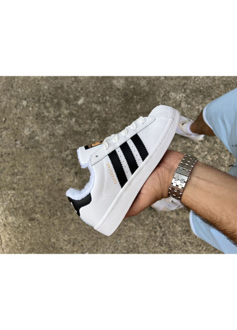 Белые демисезонные кроссовки мужские adidas superstar white адидас суперстар No Brand