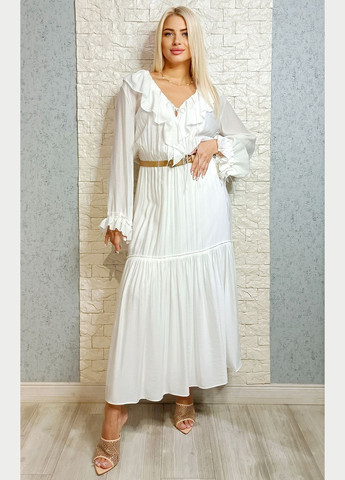 Білий повсякденний, коктейльна, кежуал сукня а-силует Hot Fashion однотонна