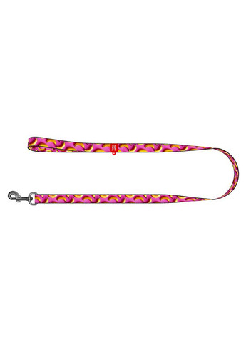 Поводок для собак WAUDOG Nylon нейлоновый с рисунком Бананы на розовом легкий крепкий для собак 25мм 300 ProDobro (373221255)