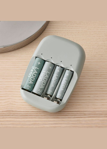 Набор аккумуляторных батареек зеленый 750 4 шт IKEA
