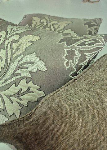 Комплект декоративных подушек двусторонние 3шт бежевый с коричневым (п_0713) Firanka Damask (315319325)