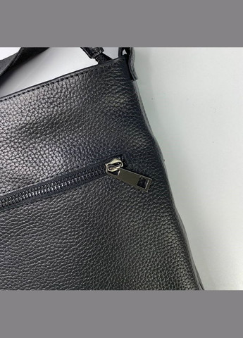 Чоловіча сумка через плече з натуральної шкіри містка планшетка, чорна No Brand (354721972)