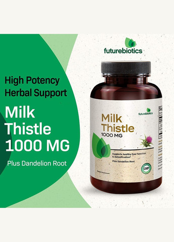 Екстракт розторопші Milk Thistle, 1,000 mg, 150 Capsules FutureBiotics (292555736)