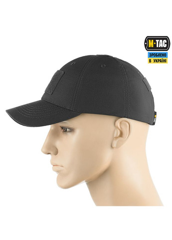 Бейсболка тактическая Elite Flex рип-стоп Dark Grey M-TAC (315339116)