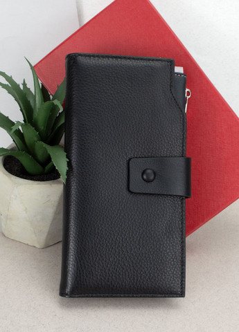 Кошелек женский кожаный Fuerdanni 1712A-1 черный вертикальный на кнопке HandyCover (282748906)