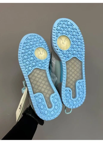 Синие демисезонные кроссовки мужские adidas forum x bunny light blue адидас форум синие No Brand