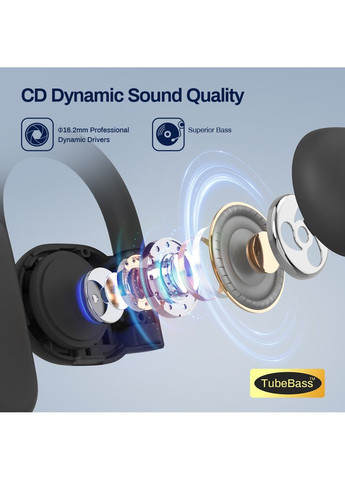 Беспроводные bluetooth наушники H11 FreeBeats с открытым динамиком и шумоподавлением Black Dacom (299152833)