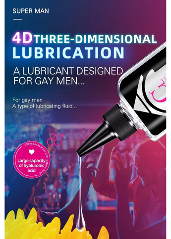 Анальный лубрикант Homosexual 4D с гиалуроновой кислотой 160ml CokeLife (301422915)