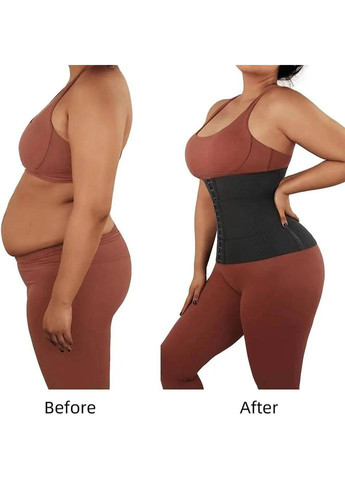 Корсет Super Waist жіночий з подвійною утяжкою No Brand Корсет Super Waist чорний (351385809)