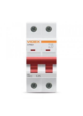 Автоматический выключатель RS4 2п 25А С 4,5кА RESIST Videx (366298296)
