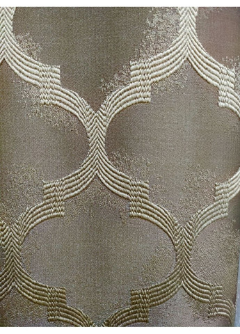 Комплект Штор з малюнком "Хвилясті вензелі" крем 100х280 No Brand (353828952)