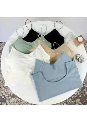 Топ Mila, Базовый топ на тонких крученых бретелях с поролоновыми чашечками, Летний топ-майка No Brand Топ Mila чорний (354331174)