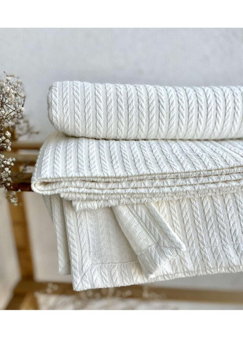 Покрывало Косичка хлопковое цвет молочный 120х200 см ZEINTEX (315347010)