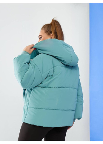 М'ятна зимня жіноча зимова куртка класу люкс з глибоким капюшоном і водовідштовхувальною тканиною — заміри в описі куртка-пальто DK/DL Мода без кордонів