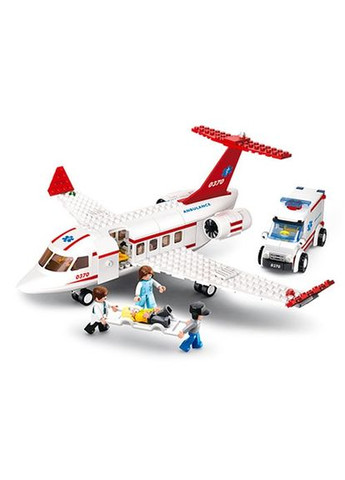 Конструктор "Авиация": скорая помощь, самолет, машина, фигурки, 335 дет Sluban (323436721)