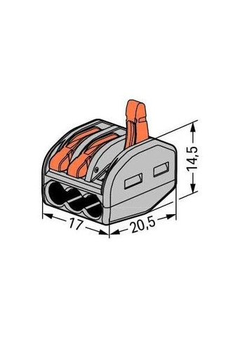 Клемма 3-контактная 222-413 WAGO (372131933)