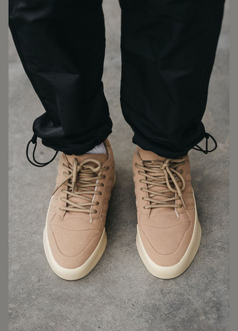 Бежеві Осінні кросівки чоловічі adidas forum 86 x fear of god beige white | адідас форум 86 бежеві білі No Brand