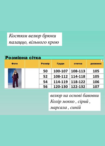 Жіночий велюровий костюм палацо Idiali (322147555)