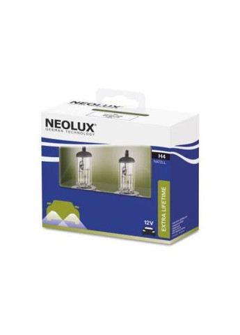 Автолампа галогеновая 60/55W H4 12V 60/55W P43T/EXTRA LIFETIME - УВЕЛИЧЕН СРОК СЛУЖБЫ ЛАМПЫ/2ШТ. N472LL-SCB Neolux (332213567)