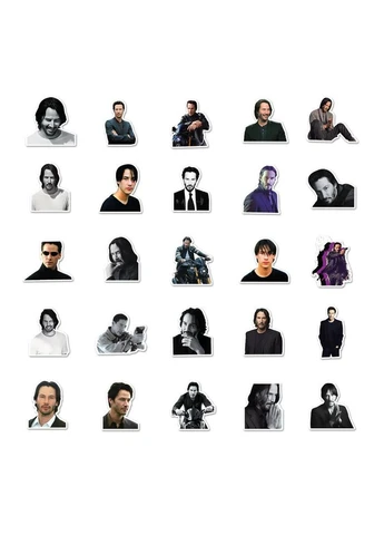 Стикерпак Keanu Reeves — 50 виниловых наклеек LTC L22110301M (395872961)