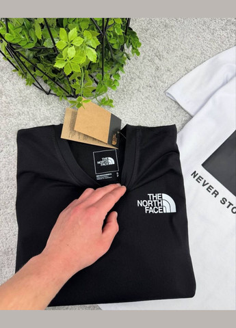 Белая мужская футболка белая, черная с большим задним принтом в стиле the north face No Brand