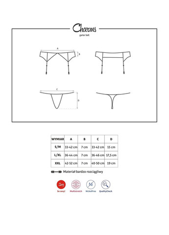 Пояс для панчіх Charms garter belt Obsessive (351583964)