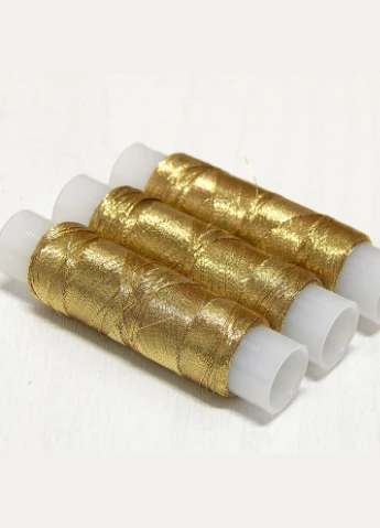 Нитки люрекс ЛР40 для вышивки, металлизированные, №521 Gold No Brand (340482692)