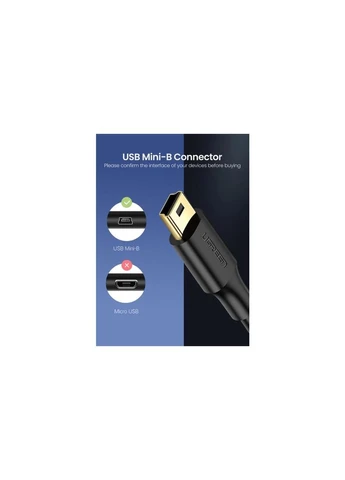 Дата кабель USB 2.0 AM to Mini 5P 1.0m US132 black (10355) Ugreen (382062322)