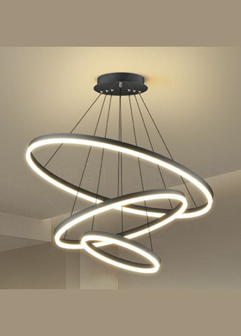 Люстра светодиодная подвесная LED светильник для квартиры на потолок лэд 28091 Черный 25-160х80х80 см. Sunnysky (364762863)