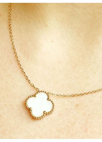 Позолочені Сережки "Конюшина" + Ланцюжок (Кольє) 40см-45см. Позолота No Brand (364502953)