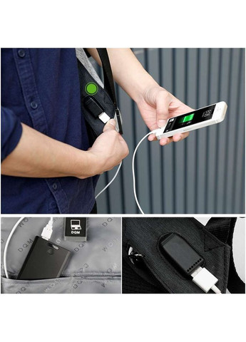 Рюкзак городской для ноутбука 15.6" Black Grey Tigernu D-83351 (368698463)