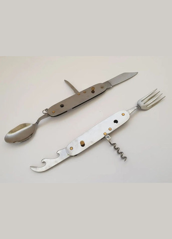 Набір Похідний Складаний K452 Ложка-Вилка-Ніж + Штопор та Відкривачка (5002233) Clefers (300694751)