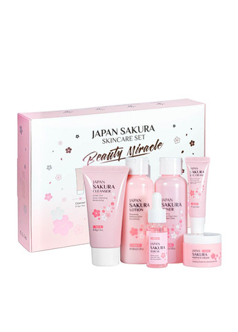 Подарунковий набір косметики по догляду за обличчям Japan Sakura Skincare Set Laikou (300676911)